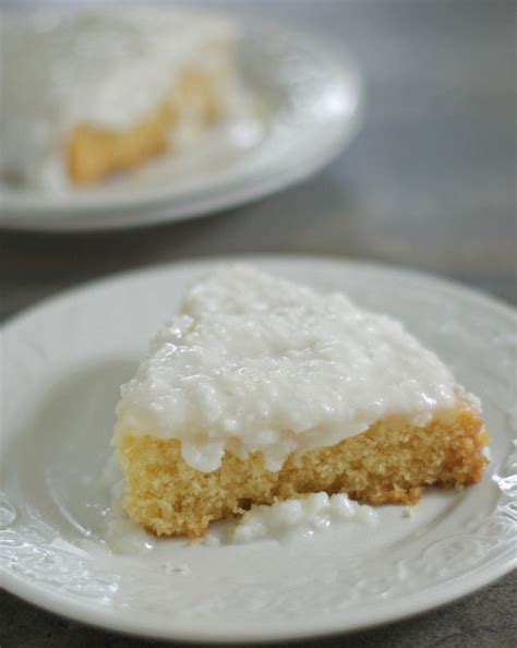 Gluten Free Sour Cream Coconut Cake Recipe | Let's Be Yummy