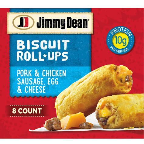 Jimmy Dean Biscuit Roll Ups Sausage Egg & Cheese - Shop Entrees & Sides at H-E-B