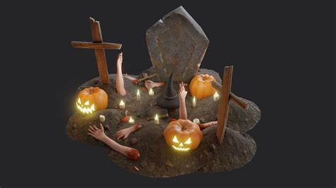 3D model Halloween Pack VR / AR / low-poly | CGTrader