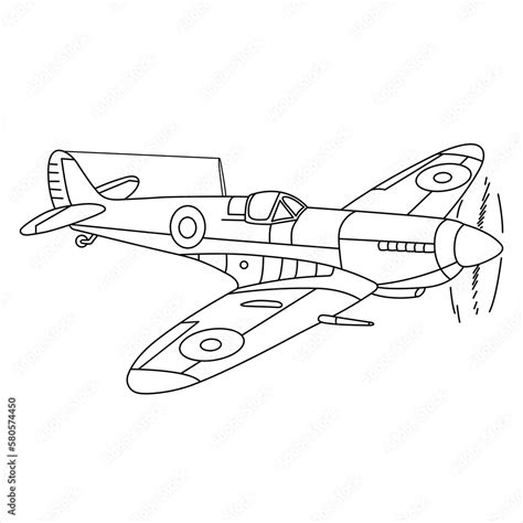 Spitfire Plane Drawings