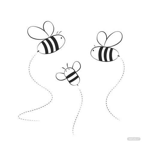 Black and White Bee Vector in Illustrator, SVG, JPG, EPS, PNG - Download | Template.net