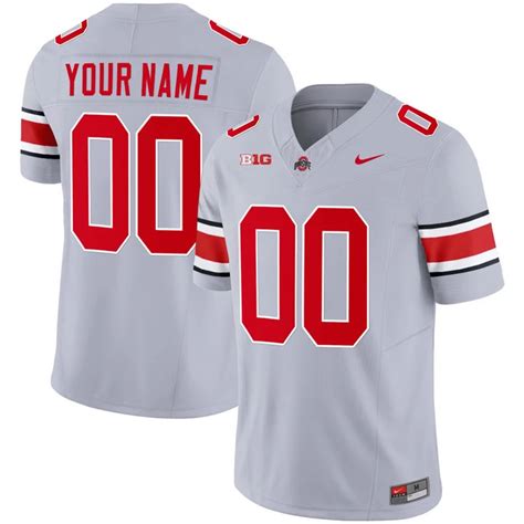 Youth Nike Ohio State Buckeyes Custom #00 Grey Collection 2023 College ...