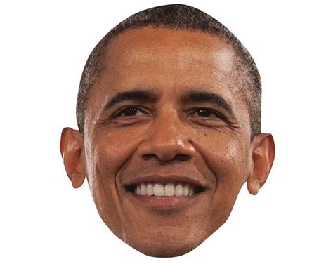 Cardboard Celebrity Mask of Barack Obama - Lifesize Celebrity Cutouts