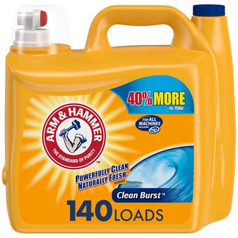 Arm & Hammer Clean Burst, 140 Loads Liquid Laundry Detergent, 210 Fl oz ...