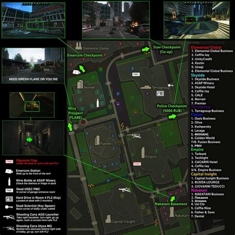 Tarkov Interactive Map Ground Zero - Rois Vivien