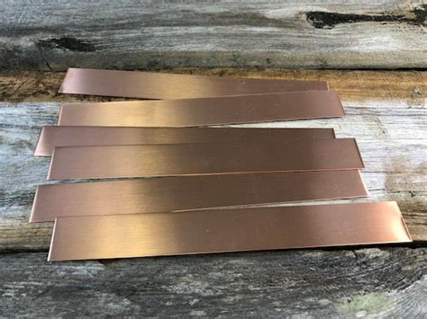 Copper Sheet 26ga 8 x 1 0.41mm Thick Pkg of 6 | Etsy