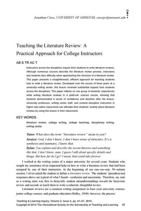 examples literature review