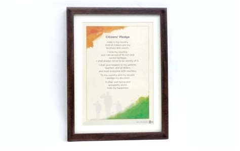 Buy Indian National Pledge Wall Frame Online – indic inspirations