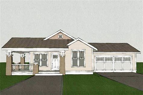 3-Bed Bungalow House Plan with Attached Garage - 50172PH | Architectural Designs - House Plans