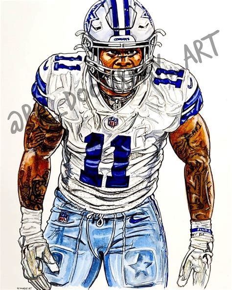 Micah Parsons LB of Dallas Cowboys DROY. Artwork by Glen Kertes Dallas ...