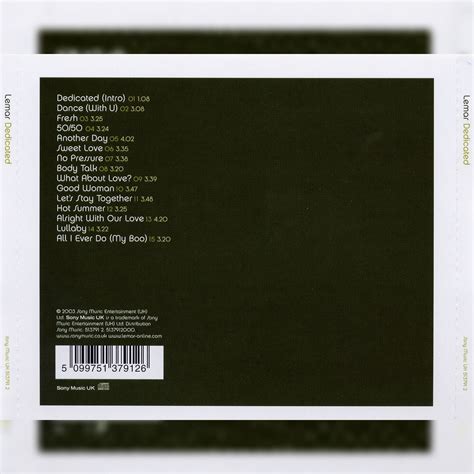 Dedicated - Lemar mp3 buy, full tracklist