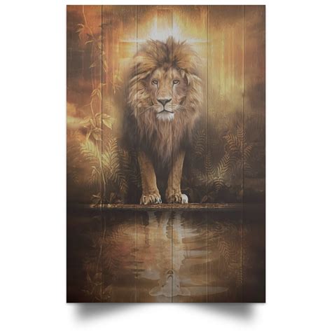 Gorgeous Jesus Lion Poster, Portrait Wall Decor, Jesus Christ And Lion Wall Art Poster - Poster ...