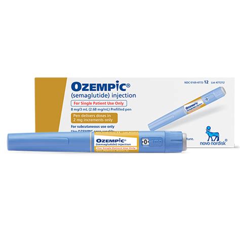 Ozempic (Semaglutide Injection) 2mg/0.75mL Single-Patient-Use Pen 3mL ...