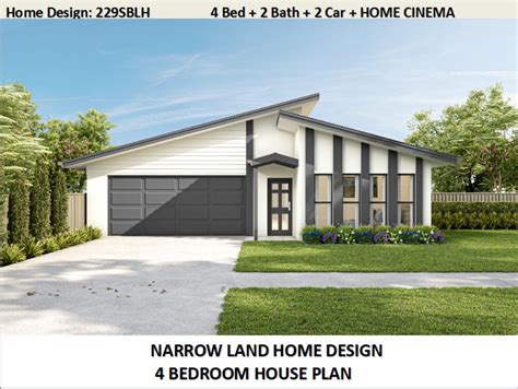 Easy Build / Skillion Roof House Plans 229 M2 / 2484 Sq. Feet 4 Bedroom / Modern Home Plans ...