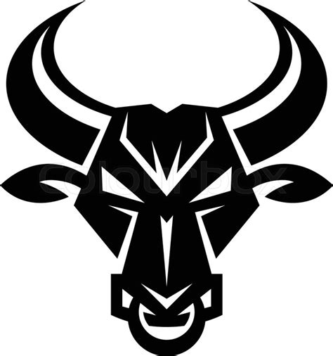 Angry Bull vector icon | Stock Vector | Colourbox