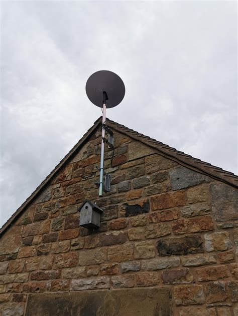 Starlink Dishy mounted on a custom pole mount in the UK : Starlink