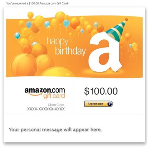 Amazon Gift Card - E-mail - Happy Birthday (Balloons) - Ranustlerrado