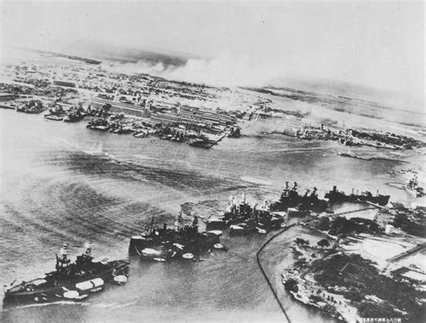 Battleship Row Japanese bombing photo of Pearl Harbor attack | World War Photos