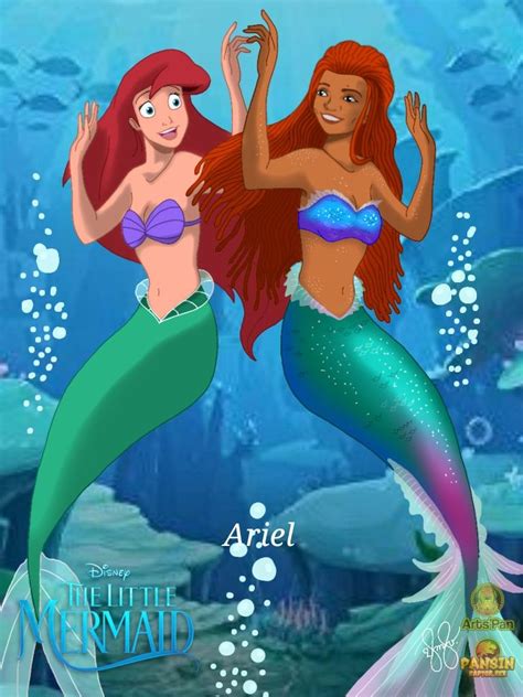 The Little Mermaid 1989 and The Little Mermaid 2023. Ariel.