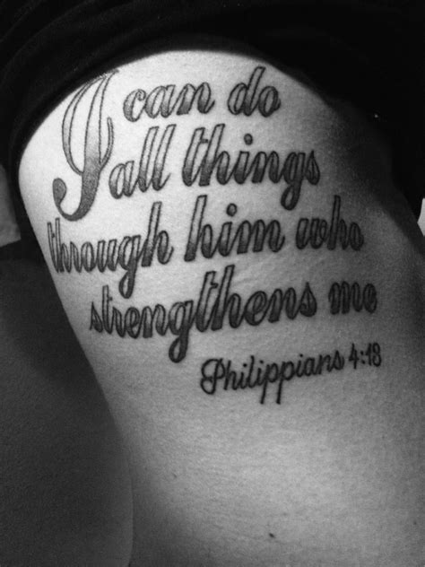 My rib cage tattoo: "I can do all things through him who strengthens me ...