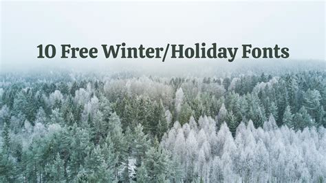 10 Free Fonts for Winter — Mill Creek Creative