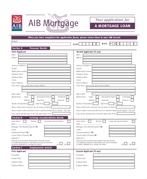 FREE 10+ Sample Mortgage Application Forms in MS Word | PDF