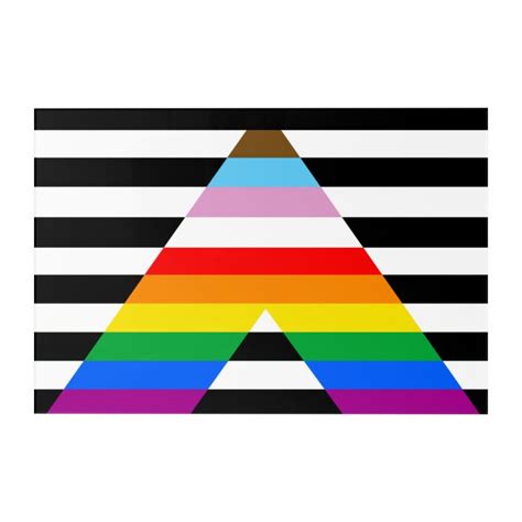 LGBTQ Progress Ally Pride Flag Acrylic Print | Zazzle