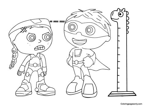 Super Why Coloring Pages Printable for Free Download