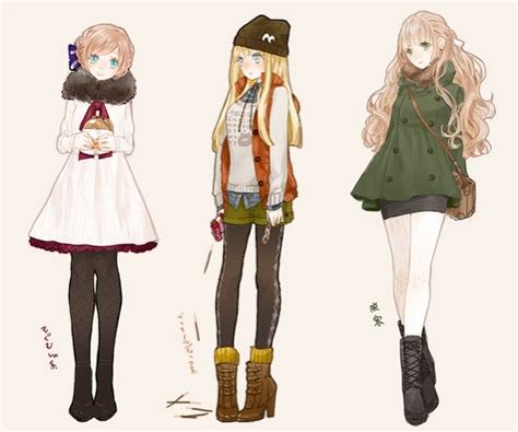 Anime fashion girls winter outfits | Anime Amino