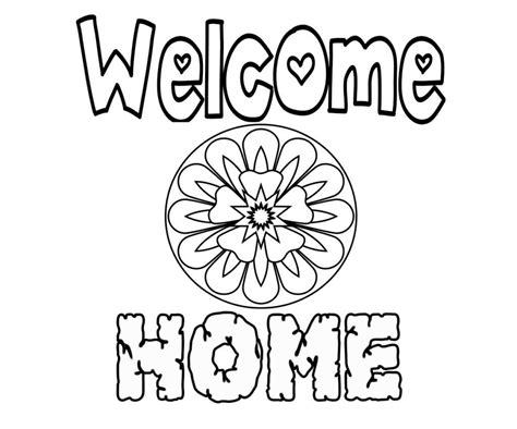 Welcome Home Coloring Pages