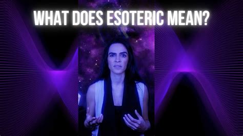 What Does Esoteric Mean? - YouTube