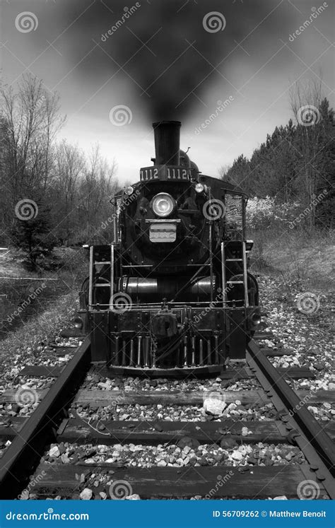 Long Black Train stock photo. Image of forest, front - 56709262