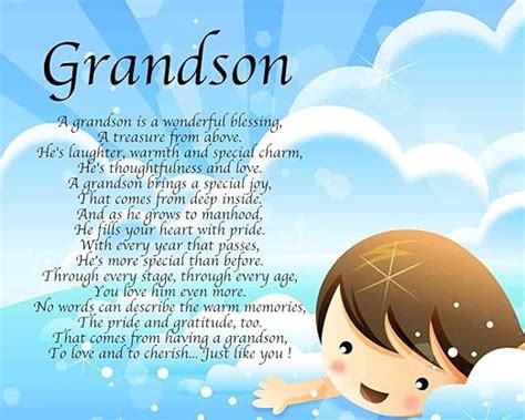 Personalised Grandson Poem Birthday Christmas Grandson Birth ...