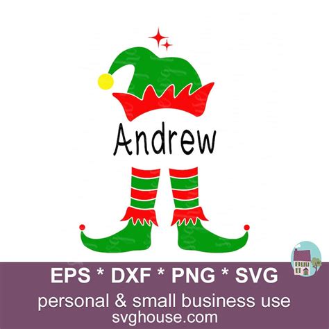 Elf Split Monogram Svg Christmas Elf Vector Cut Files for - Etsy Canada