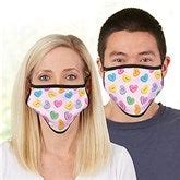 Conversation Hearts Personalized Valentine's Day Adult Face Mask