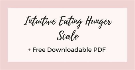 Intuitive Eating Hunger Scale [+Free PDF]