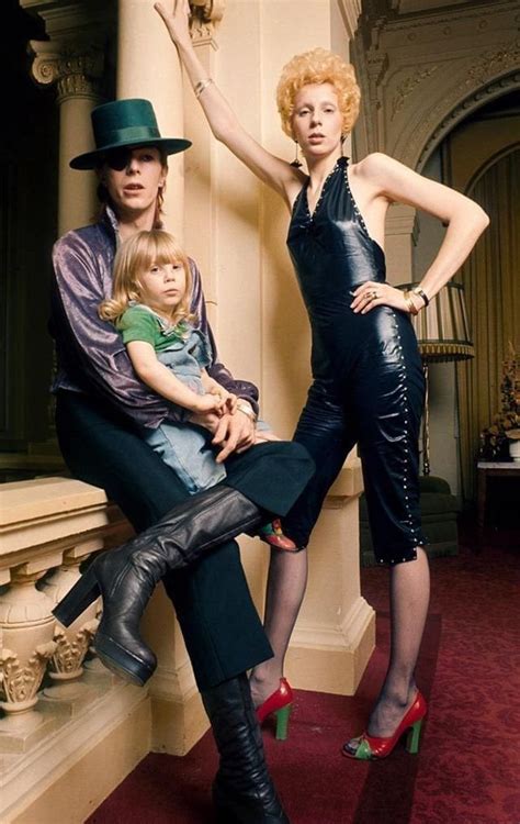 David Bowie with his wife Angie and their son Zowie in Amsterdam in 1974. : OldSchoolCool