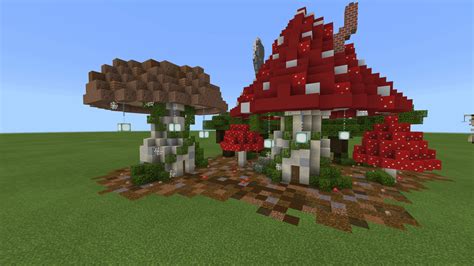 Brown & Red Mushroom House: An idea for my survival series Building ...