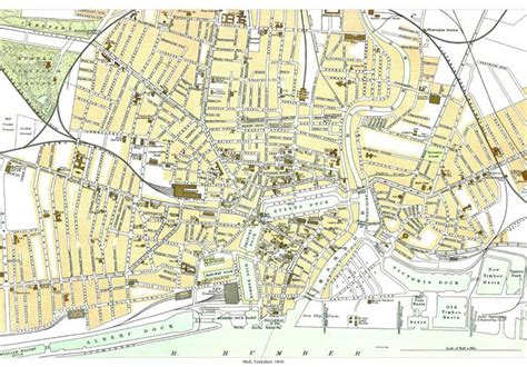 Hull town plan 1900 - old maps of Yorkshire | Map of yorkshire, Old ...