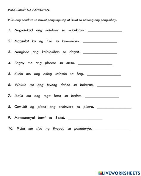 Panlunan interactive worksheet | 2nd grade worksheets, School template, Worksheets