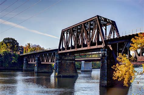 The Railroad Bridge Over Merrimack River Photograph by Laura Duhaime