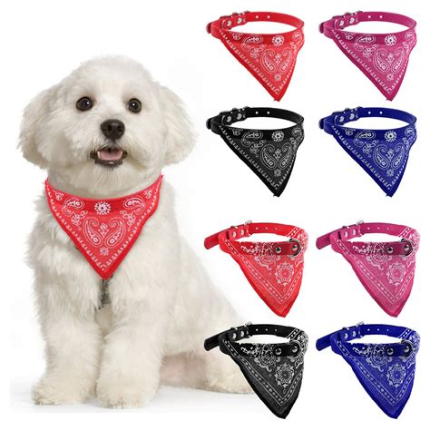 Réglable Chien écharpe chat collier Pour Petit Chat chien Foulard Bandana S/M