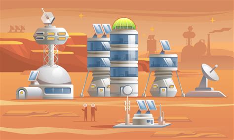 Mars Colonization Illustration Pack - 4 Science & Technology ...