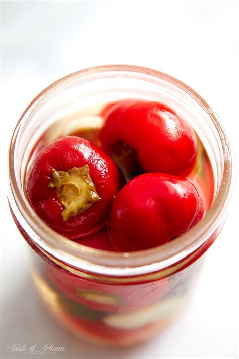 Cherry pepper pickled in a savory, with just a touch of sweetness, pickling liquid. These ...