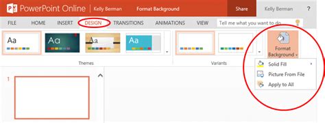 Format Background in PowerPoint Online | Microsoft 365 Blog