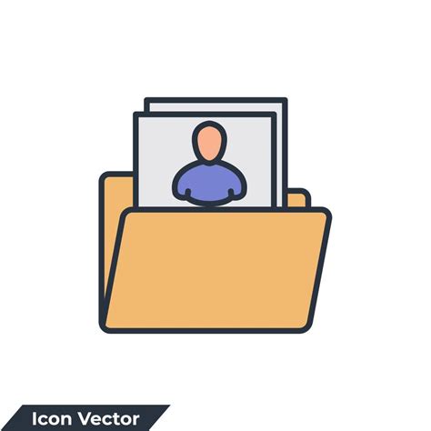 portfolio icon logo vector illustration. folder symbol template for graphic and web design ...