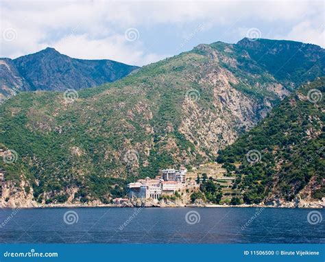 Monastery on Mount Athos stock photo. Image of peninsula - 11506500