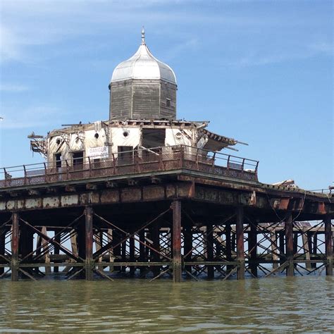 Herne Bay Pier - what is left of it as of July 2014 when we sailed out ...