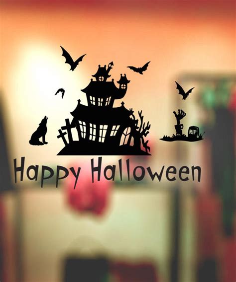 Halloween Window Decals Halloween Decoration Shop Window - Etsy