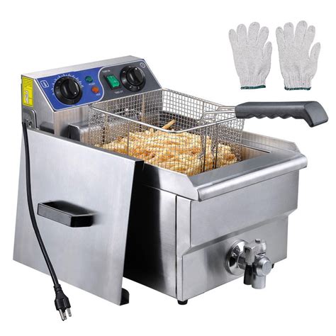 Yescom 11.7L 1500W Commercial Electric Deep Fryer Machine Countertop French Fry Restaurant ...